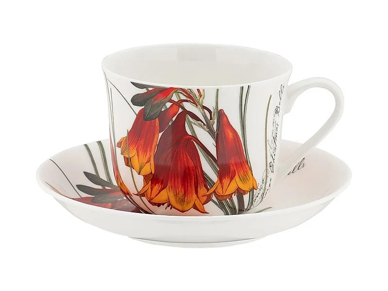 Maxwell & Williams Royal Botanic Gardens Australian Botanics Breakfast Cup & Saucer 450ml Christmas Bells