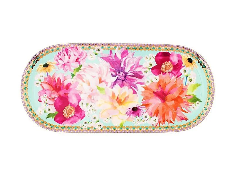 Maxwell & Williams Teas & C's Dahlia Daze Platter 25x12cm Sky