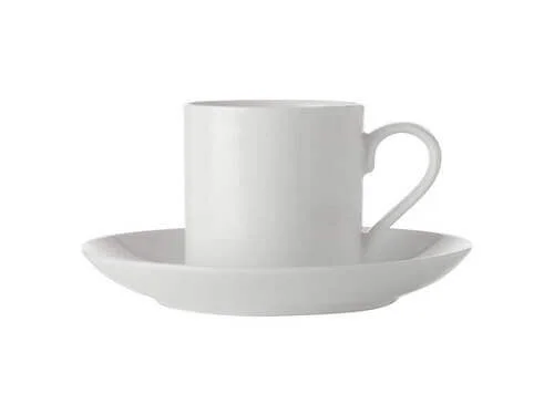 Maxwell & Williams White Basics Straight Demi Cup & Saucer 100ml