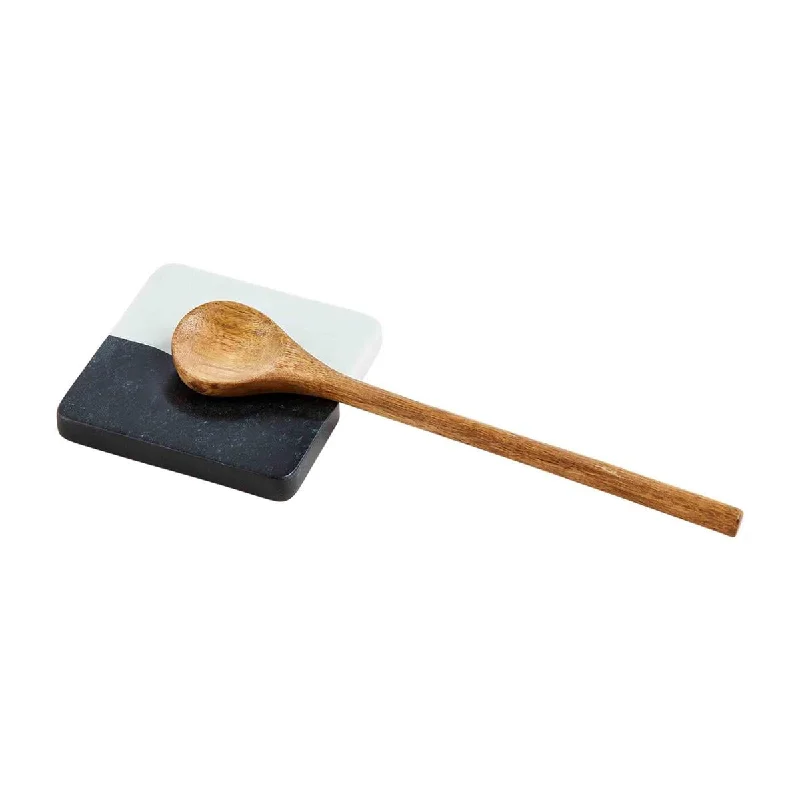 Mud Pie - Black & White Spoon Rest Set