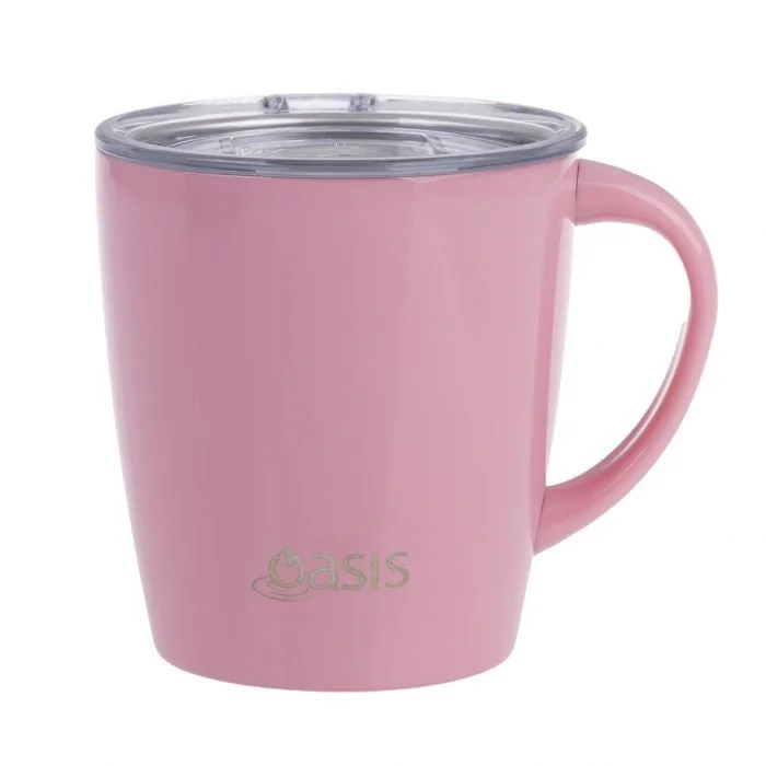 Oasis Stainless Steel Double Wall Insulated "mojo Mug" 350ml - French Rose