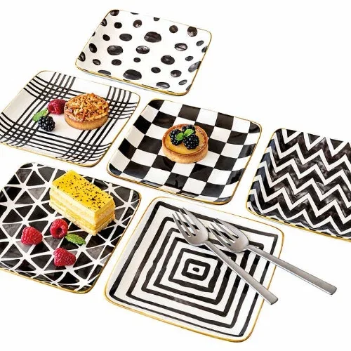 Overandback Appetizer Square Plates 6-pack