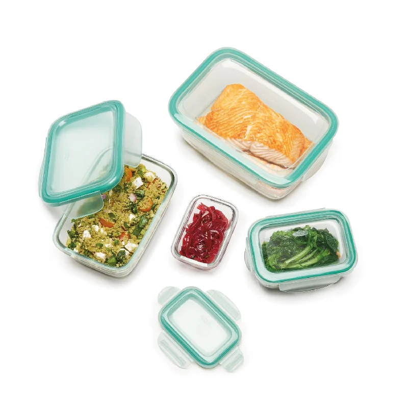 OXO Good Grips 8pc SNAP Glass Rectangle Container Set