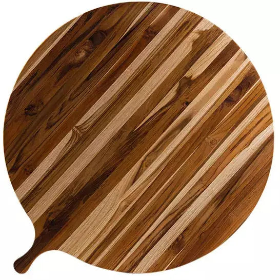 Proteak Atlas Round Serving Board with Handle 22 x 18 x 0.5