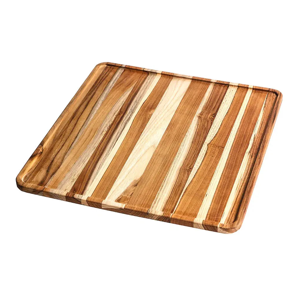 Proteak Tray Collection Square Serving Board 16" x 16" x .5"