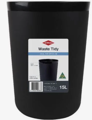 Willow Waste Tidy Round 15L -Black