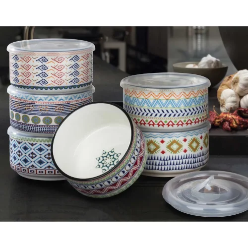 Signature Housewares 6-piece Stoneware Storage Bowls