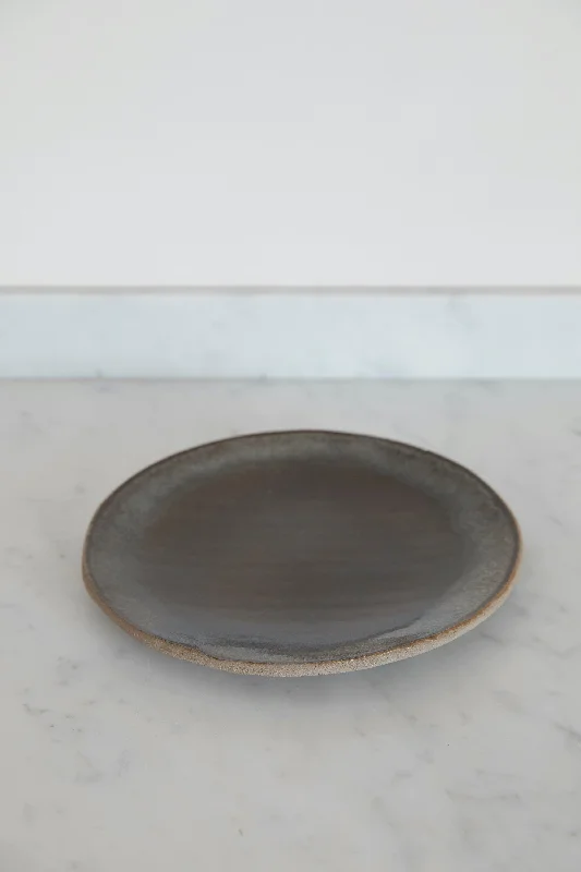 STONEWARE PLATE IN MUSHROOM | LARGE