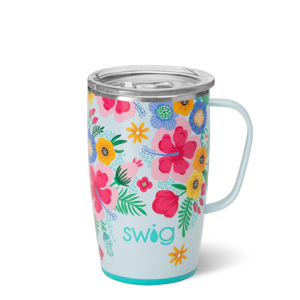 Swig - Island Bloom Travel Mug, 18 Ounce