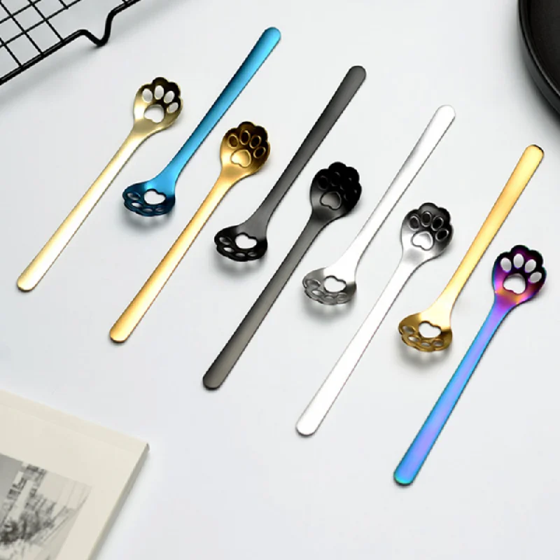 Unique Stainless Steel Pet Paw Stirring Spoon