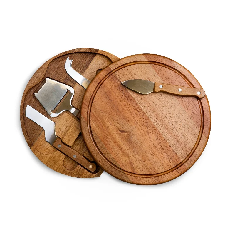 Picnic Time - Toscana Circo Cheese Cutting Board & Tools Set, Acacia Wood